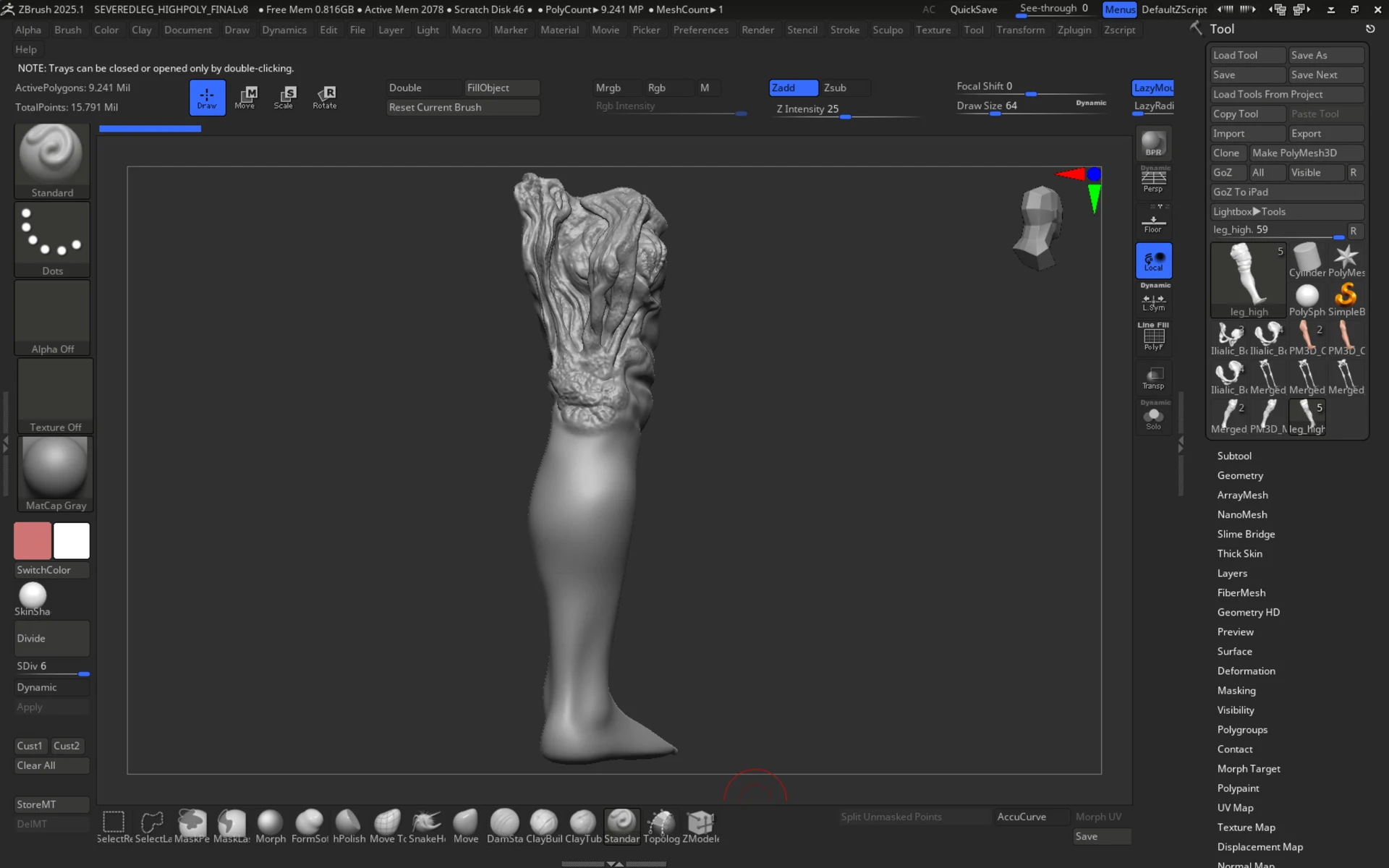 ZBrush — High Poly Sculpt
